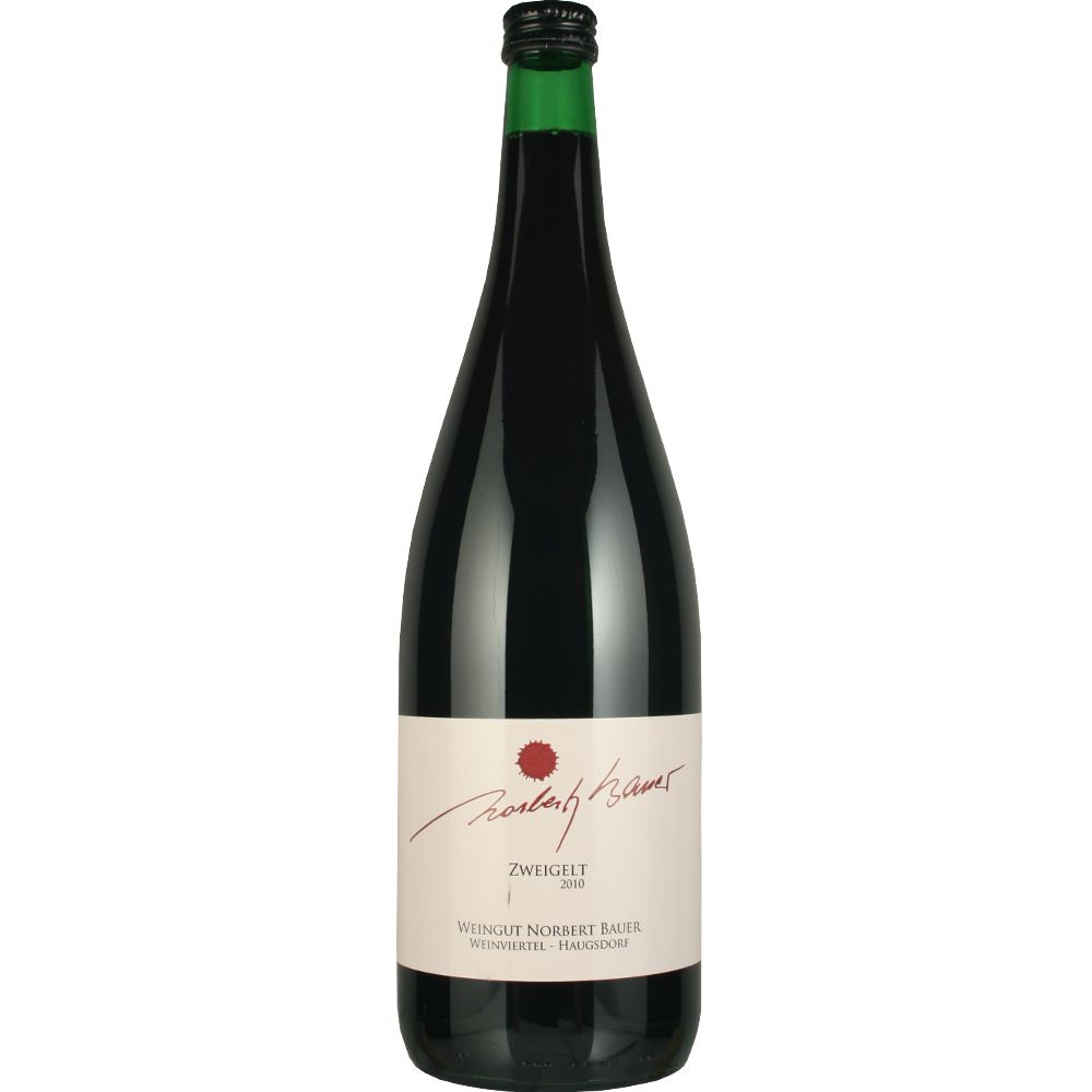 3045_0001 Flasche Zweigelt Rotwein vom Weingut Norbert Bauer aus dem Weinviertel
