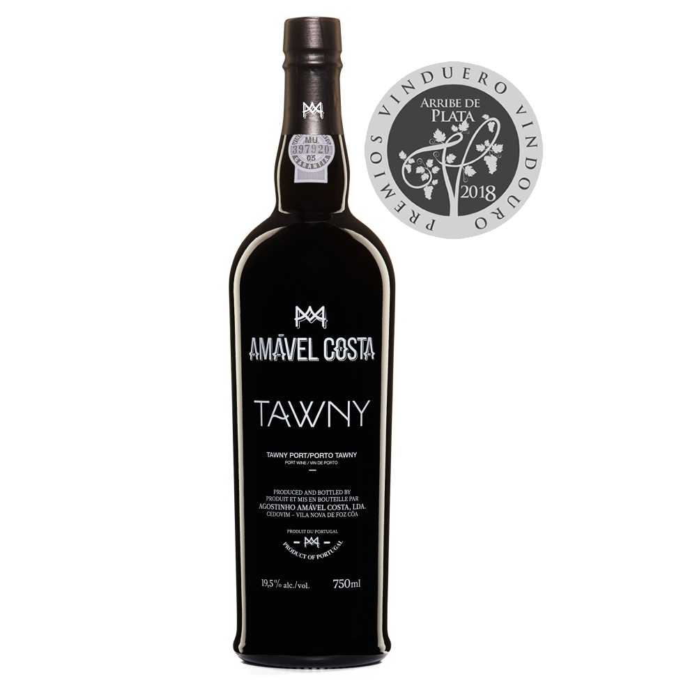 4630-V1_0002 süßer Tawny Portwein vom Weingut Amável Costa in dunkler Flasche mit Medaille