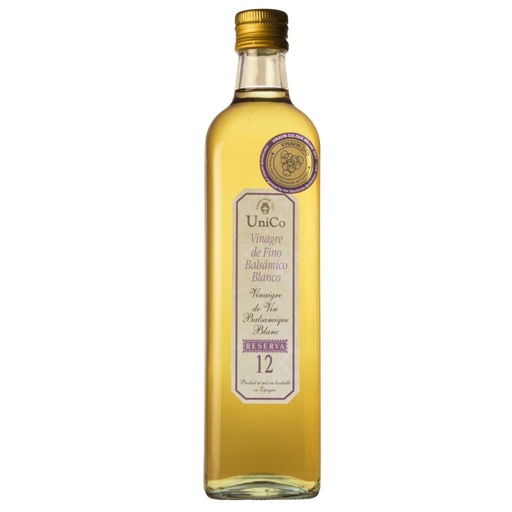 Flasche Balsamico-Essig Blanco Unico Reserva mit 12 Jahren Reifezeit