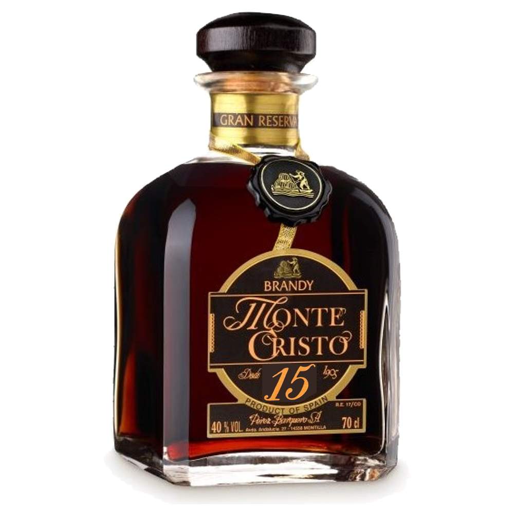 Brandy Monte Cristo Gran Reserva 15 Jahre - mit Holzkiste