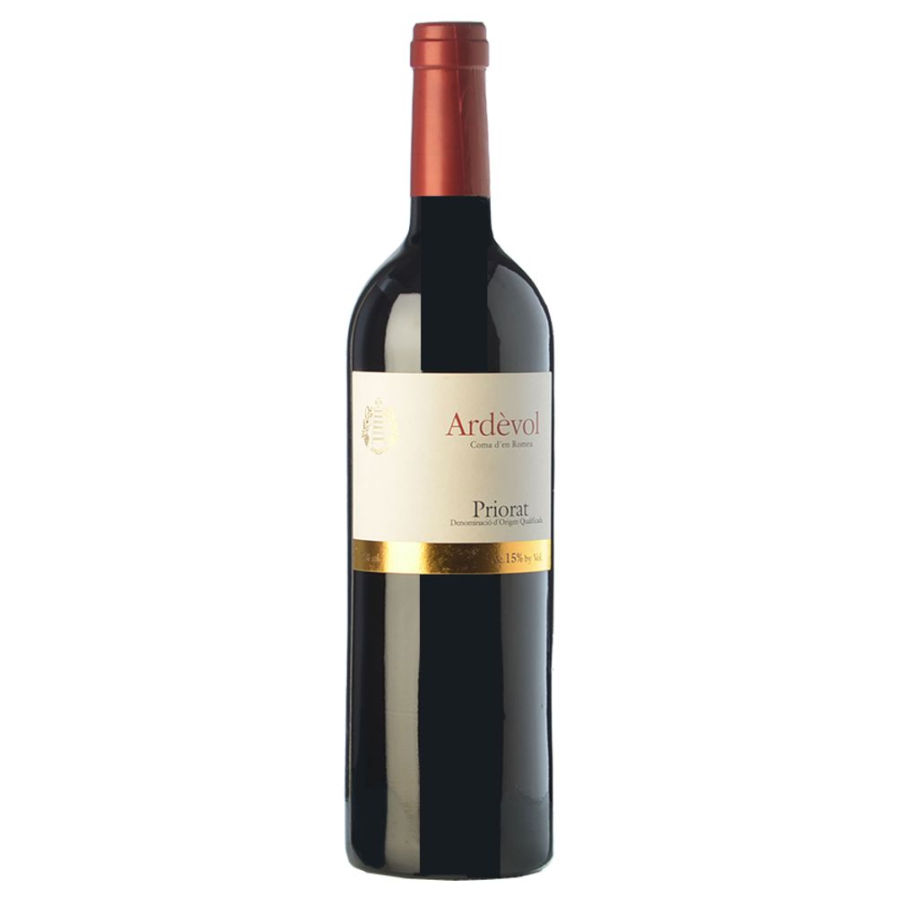 373514A_0001 Rotwein Coma d’en Romeu Priorat von Ardévol mit hellem Etikett und goldener Zierlinie