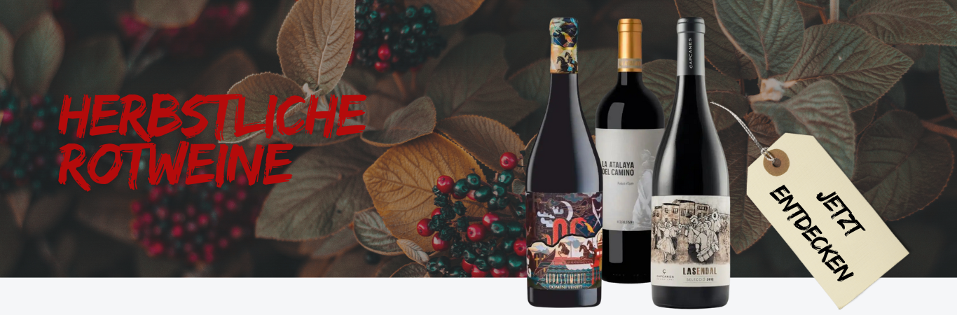 Herbstliche Rotweine Banner Onlineshop