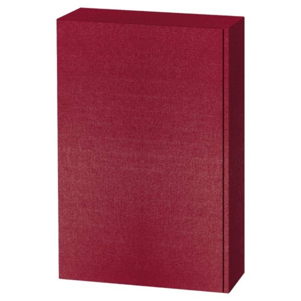 4946_GESCHENKKARTON_3ER_ROT_0002 4946 Geschenkkarton fuer 3 Flaschen Leinenoptik Rot PTZ