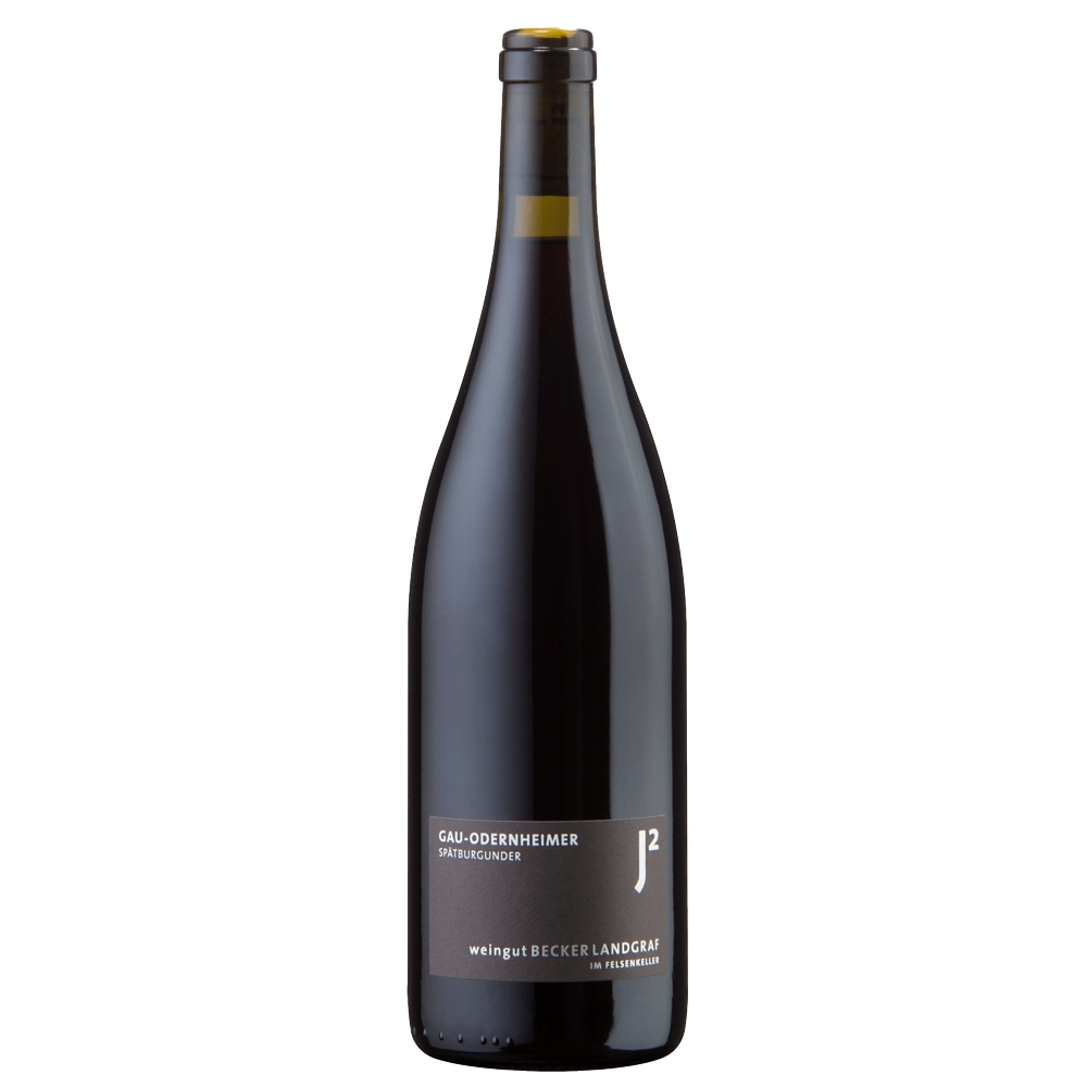4251_0002 Becker Landgraf Spätburgunder Gau-Odernheimer in schlanker, dunkler Flasche mit schwarzem Etikett